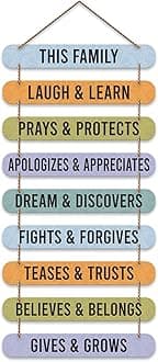 Artvibes Family Quotes Wooden Wall Hanger for Home Decor | Quotes Decor Item | Craft For Everyone | Wall Accents | Gift Items | Wall Illustrations | Artworks Hangings | Mdf Wall Decoration (WH_9323N)