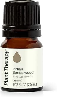 Plant Therapy Sandalwood Indian Essential Oil 2.5 mL (1/12 oz) 100% Pure, Undiluted, Therapeutic Grade
