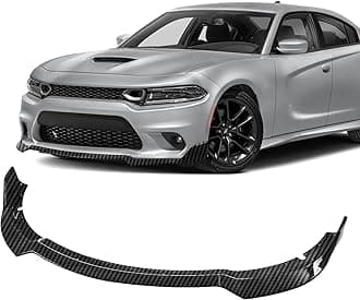 Front Bumper Lip Compatible with 2015-2023 Dodge Charger SE RT SXT GT Sport Style Front Bumper Lip Spoiler Air Chin Body Kit Splitter Black ABS 2019-2023 SXT Trims 4-Door Sedan