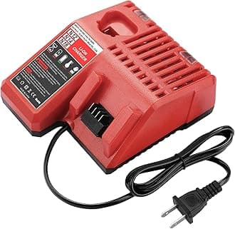 Replacement for Mil-Waukee 18V Charger 48-59-1812 Compatible with Milwaukee 18V Battery 48-11-2420 48-11-1815 48-11-1840 48-11-1841 48-11-1850