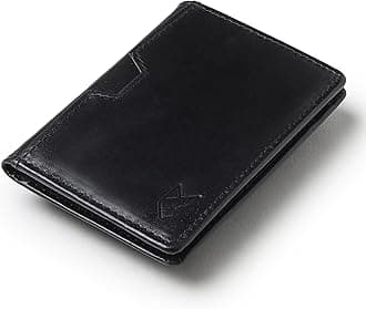 Leather Credit Card Wallet for Men and Women, Thin Bifold RFID Blocking Wallet, Slim Front Pocket Minimalist Card Holder Wallet, Small Card Case