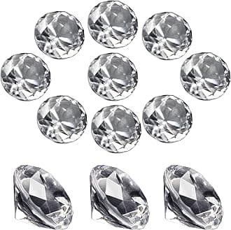 100Pcs Clear Acrylic Diamonds 1 Inch Wedding Table Scatters Gemstones Confetti for Vase Fillers,Floral Decor,Bridal Shower Decorations,Home Centerpieces,Candle Display (Clear)