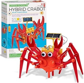 4M Green Science Hybrid Crabot - Solar Power Crawling Crab Kit - for Kids ages 5+