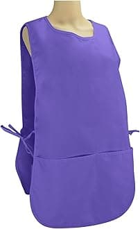 DALIX Cobbler Apron 2 Pockets Smock Regular 28.5" x 18.5" Poly Cotton Purple