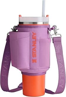 Stanley All Day Quencher Carry All for 40 oz Tumbler with Handle | Crossbody Bag with Phone Holder Pocket, Card Sleeve & Detachable Strap | Water Bottle Carrier Bag | BPA-Free | Lilac