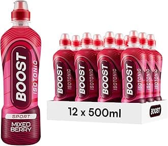 Boost Sports Drinks Mixed Berry 12 Isotonic Drink with Vitamin B12 and B6 Electrolyte Drink Maximum Hydration Drinks Low Calorie Vegan Adult Soft Drinks Multipacks 12x500ml