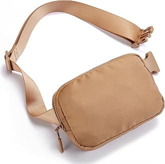 Belt Bag for Women Men Fashionable Crossbody Fanny Pack for Women Waist Bag with Adjustable Strap Light Brown