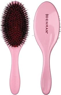 Boar Bristle Hair Brush – Smoothing & Shine Enhancing for Slick Back Styles, Curl Defining & Detangling. Hairbrush for All Hair Types for Women & Men