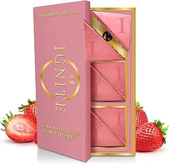 Ignite Chocolate Bars - Premium Strawberry flavor Chocolate Squares for Couples - 60% Cocoa, Vegetarian - Crafted with Selected Ingredients for a Delightful Experience - Ideal for Men & Women