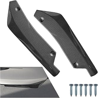2PCS Universal Car Rear Bumper Lip Splitter Canard Diffuser, Side Fin Fenders Skirt Protector Exterior Decoration Trim for Car (Carbon Fiber)