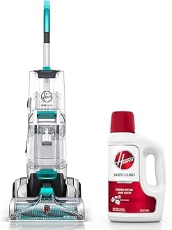 Hoover SmartWash+ Automatic Carpet Cleaner Machine, for Carpet and Upholstery, FH52000 + 64 oz Everyday Carpet Cleaner Solution, Deep Cleaning Carpet Shampoo, AH31924