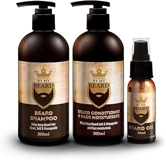 Beard Shampoo/Conditioner and Face Moisturiser Oil Complete Triple Pack