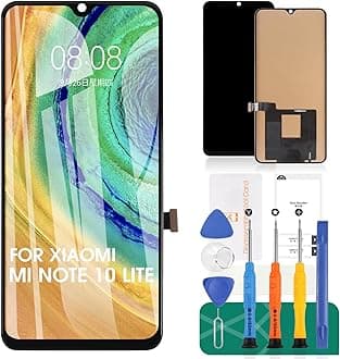 SRJTEK TFT for Xiaomi Mi Note 10 lite Screen Replacement 6.47" for Xiaomi Mi CC9 Pro/Mi Note 10/Mi Note 10 Pro LCD Display Touch Digitizer Assembly Glass (Black Without Frame)(NOT AMOLED)