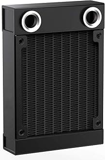 CLYXGS Water Cooling Radiator, 12 Pipe G1/4 Thread Heat Row Radiator 8 Pipe Aluminum Heat Exchanger Radiator for PC CPU Computer Water Cool System 80mm Black