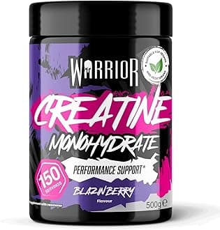 Creatine Monohydrate Powder 500g (150 Servings) – Pure Micronised Creatine Powder Supplement for Men & Women, Pre & Post Workout Strength, Muscle Growth & Recovery, Vegan – Blazin Berry