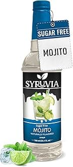 Sugar Free Mojito Syrup, Flavored Syrup for Cocktails, Drinks, Lemonades, Iced Teas, and Desserts – 25.4 fl oz