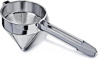 New Star Foodservice China Cap/Chinois Strainer, 18/8 Stainless Steel, 7-Inch, 2mm Fine Perforations