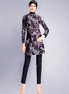 Muslim Swimsuits for Women Plus Size, Modest Islamic Arabic Swimwear Burkini Hijab