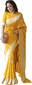 Women's Banarasi Saree Pure Kanjivaram Silk Saree Soft new ladies 2025 Design Wear Pattu Sarees Latest Sadi Party Sari collections With Blouse Piece (San Pari-224)