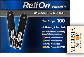 ReliOn Premier Blood Glucose Test Strips, 100 Count + me Gusta Sticker