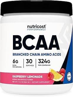 Nutricost BCAA Powder 2:1:1 (Raspberry Lemonade, 30 Servings)