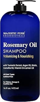 Majestic Pure Rosemary Shampoo, Sulfate Free with 2.5% Pure Rosemary Essential Oil, Growth Promoting Anti Hair Loss for Men & Women - 16 fl oz