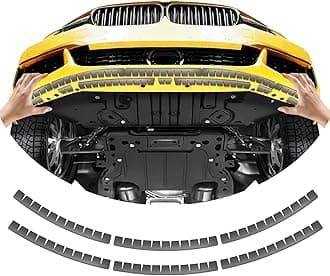 UOUSIYDSK Front Bumper Scrape Guard 6 Pack Car Universal Black Bumper Lips Scrape Guard Car Under Bumper or Anti-Scratch DIY Protector for Lowered Cars, Sport Cars and SUV