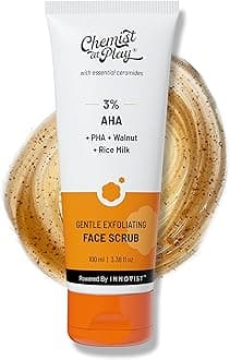Gentle Exfoliating Face Scrub | Tan Removal & Gentle Exfoliation | With Mandelic Acid & Walnut | Removes Dead Skin & Blackheads | Smooth Skin & Instant Glow | For Men & Women | 100 ml