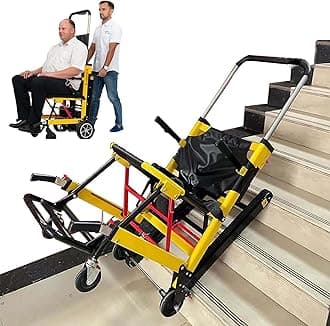 HSRG Electric Wheelchair Stair Lift, Portable Folding Crawler Stair Climber Wheelchair with Lithium Battery, Can Go Up and Down Stairs Chair for Disabled and Elderly, Load Capacity 353lb