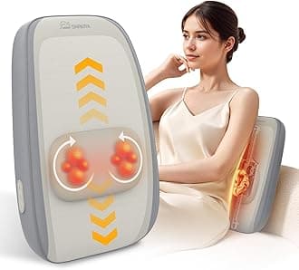 Snailax Back Massager with Heat, Massagers for Neck and Back, Massage Pillow for Back, Neck, Shoulder Pain Relief, Gifts for Men, Women