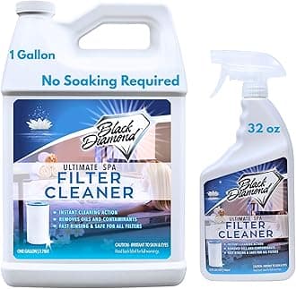 Black Diamond Stoneworks Ultimate Spa Filter Cleaner Fast-Acting Spray. Works Instantly on Hot Tub & Pool Filters Leaving Behind no Sticky Residue. Prolongs Filter Life and Pool Equipment. No Soaking