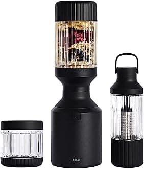 Beast Blender + Hydration System | Blend Smoothies and Shakes, Infuse Water, Premium Kitchen Countertop Design, 1000W (Carbon Black)