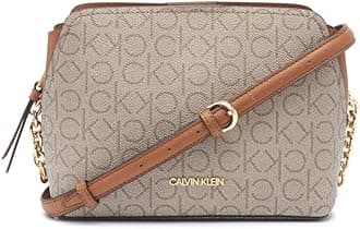 Calvin Klein Women's Hailey Signature Triple Compartment Chain Crossbody Calvin Klein Hailey Signature Triple Compartment Chain Crossbody