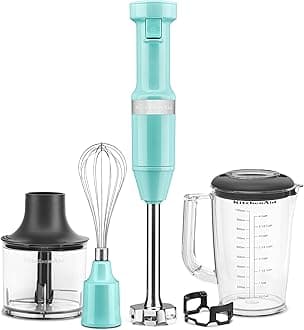 KHBV83AQ Variable Speed Corded Hand Mixer with Accessories, Aqua Sky, KHBV83AQ
