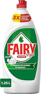 Fairy Plus Original Dishwashing Liquid Soap, With Alternative Power To Bleach, 1.25L