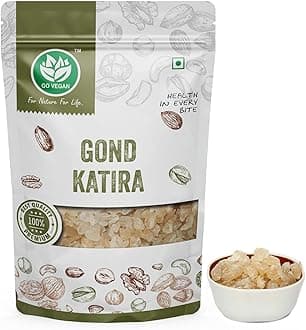 Go Vegan Pure Natural Gond Katira 250gm |Tragacanth Gum | High Cooling Properties | 100% Natural Superfood