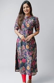 Women's Chanderi Stitched Printed Kurta for Women