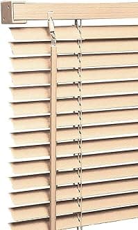 My Home Store PVC window Venetian Blind Blinds Easy Fit Trimmable Fittings Window Treatment Shutter Twist Open Close (Cream-PVC, 135cm wide (53.14") x 213cm Drop)