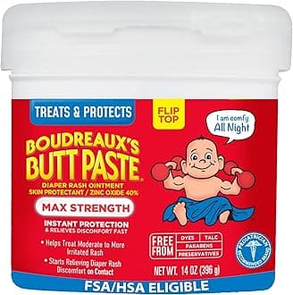 Boudreaux's Butt Paste Diaper Rash Ointment Contains 40% Zinc Oxide - 14 Ounces (Pediatrican Recommended )
