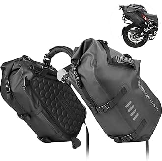 Rhinowalk Motorcycle Saddle bags, Waterproof Anti-Vibration Motor Side Bags, shoulder bag 48L(24L*2), for most Adventure and Sport Motorcycle Racks, 1 Pair