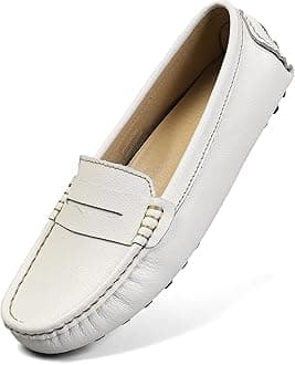 Artisure Women's Classic Genuine Leather Penny Loafers Driving Moccasins Casual Slip On Boat Shoes Fashion Comfort Flats