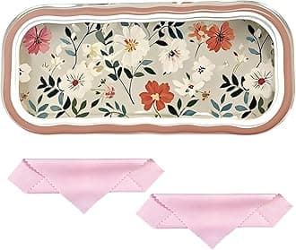 Glasses Case Hard Shell, Clear Eyeglass Case, Cute Holder for Sunglasses and Reading Glasses