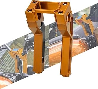 Motorcycle Handlebar Risers Handle Bar Riser Fit For Harley Softail Sport Glide Street Bob Lowrider ST FXST 2018-2023 with 1.0" Clamping Area (Gold 8 inch tall)