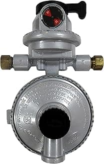 Fairview GR-9984 RV Camper LP Propane 2-Stage Automatic Changeover Regulator – Dual Tank Auto Changeover, 345,000 BTU, 11" WC, 3/8" NPT Outlet, 1/4" Inverted Flare Inlets, 8" x 4" x 3"