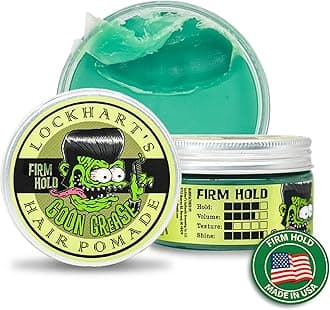 Lockhart's GOON GREASE Hair Pomade | Heavy Hold | Classic Hair Pomade - Firm Hold & Beautiful Shine | Fragrance: Cucumber, Spicy & Fresh | Rockabilly Hair Dressing | 113g