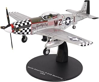 Motor city classics 1:72 Scale Model North American P-51D Mustang - Militaria Diecast by Motorcity