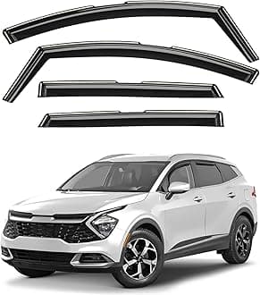 Window Deflectors Smoke Tinted In-Channel Side Window Vent Visor Deflectors Rain Guards Compatible with Sportage 2023-2026 -4pcs. GW0725