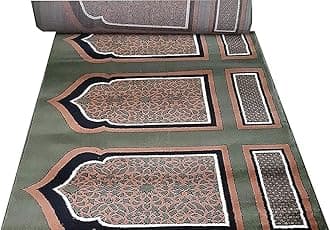 Carpet Mahal Washable Zanamaz Rolls for Prayer and Hall Size 4x100 feet Runner 1 inch Thickness, (Multi)