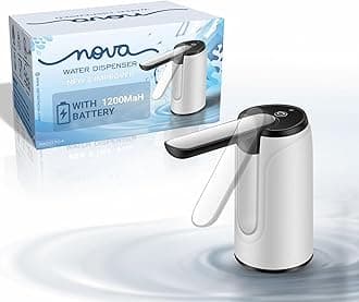 Automatic Electric Water Dispenser Pump for 18.9 Litre Bottle Portable Water Pump Dispenser for Home, Office, and Outdoors | 1200 mAh C-Type Fast Charging Battery (White)