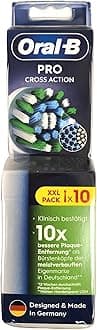 Oral-B Pro Cross Action Replacement Brush Heads, 10 Count (XXL Pack), Electric Toothbrush Refills, International Version
